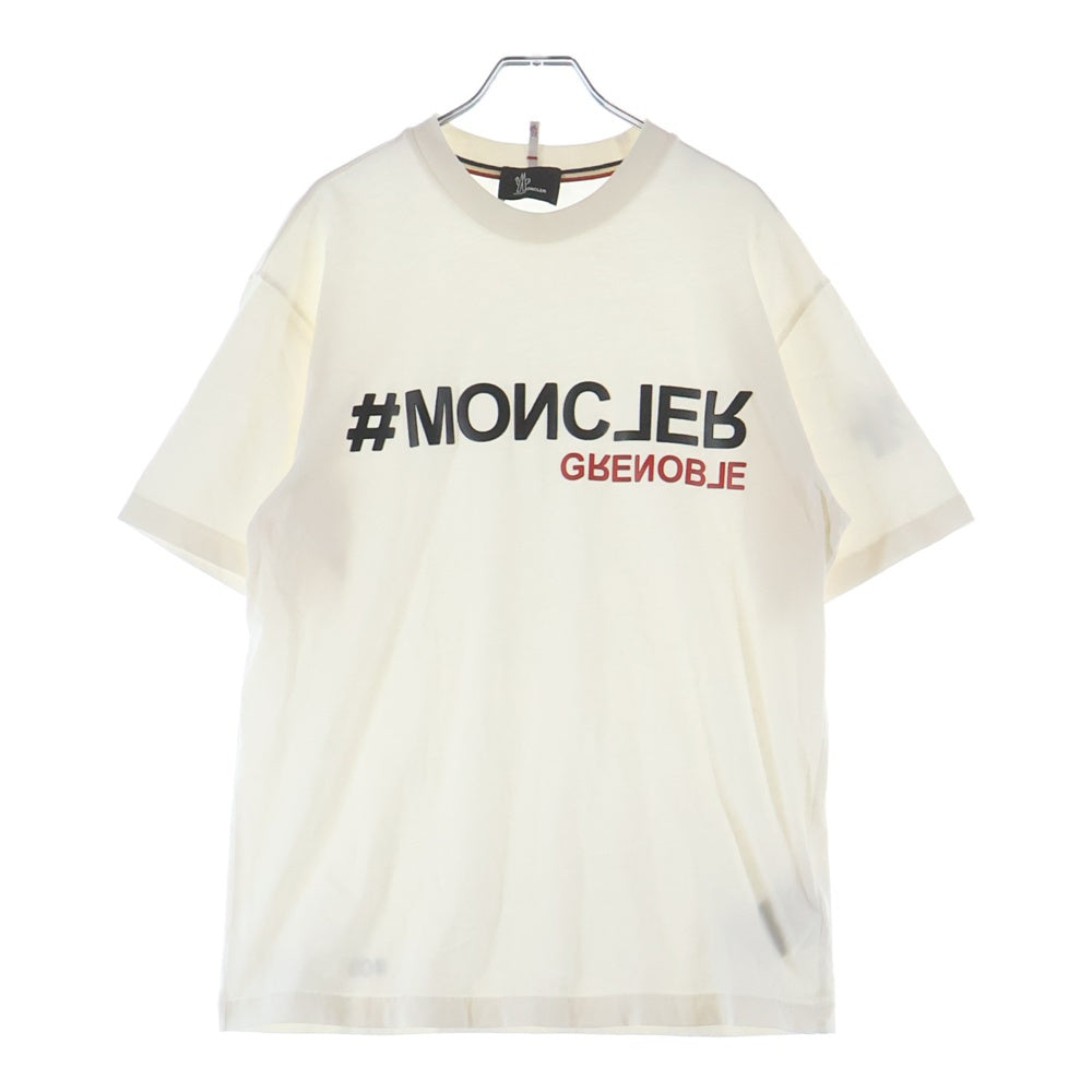 MONCLER(モンクレール) MANICA CORTA フロントラバーロゴ 半袖Tシャツ カットソー ブラック H20978C00005 8390T