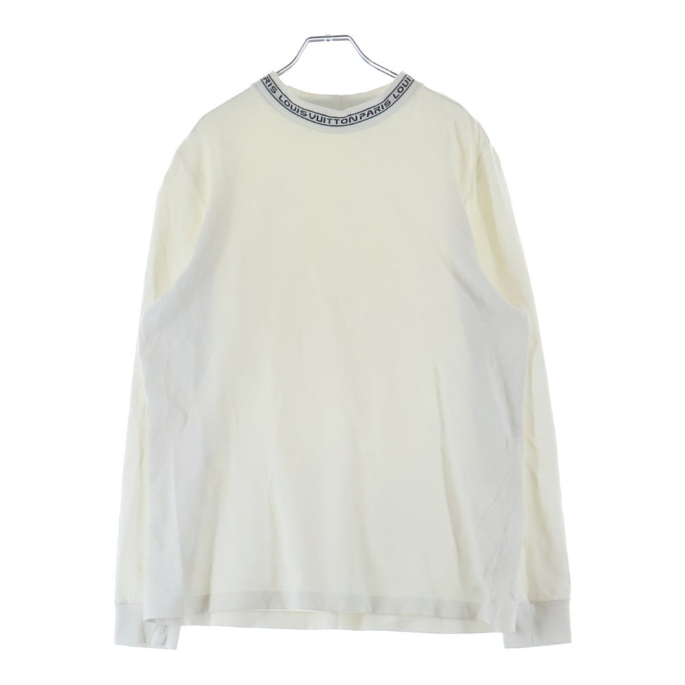 LOUIS VUITTON(ルイヴィトン) 19SS ネックロゴ コットン クルーネック 長袖Tシャツ カットソー ホワイト RM191M HUC HGY02W