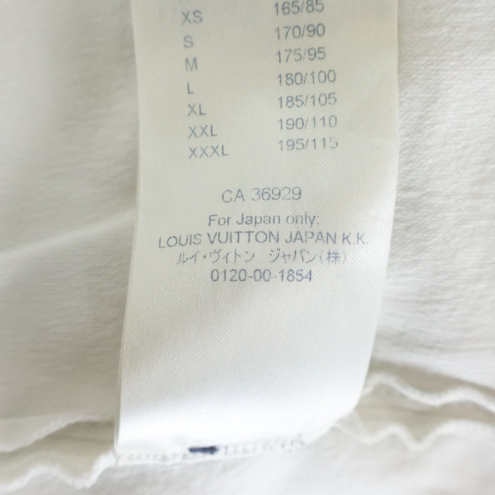 LOUIS VUITTON(ルイヴィトン) 19SS ネックロゴ コットン クルーネック 長袖Tシャツ カットソー ホワイト RM191M HUC HGY02W