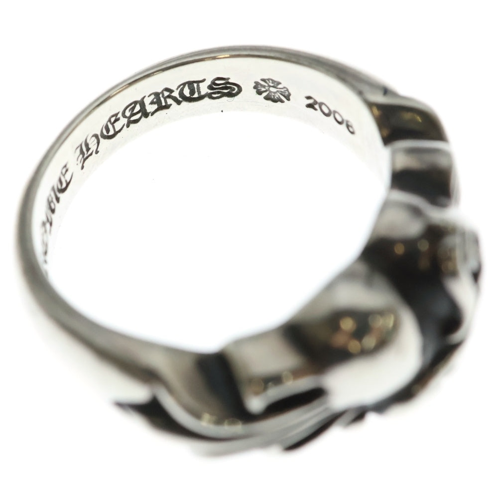 CHROME HEARTS(クロムハーツ) FLRL CRS HRT フローラルハートリング シルバー