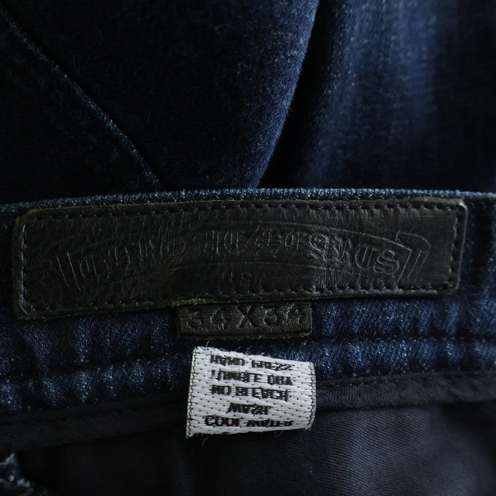 CHROME HEARTS(クロムハーツ) FLEURKNEE DNM PANTS フレアニー スクロールラベル デニムパンツ インディゴ