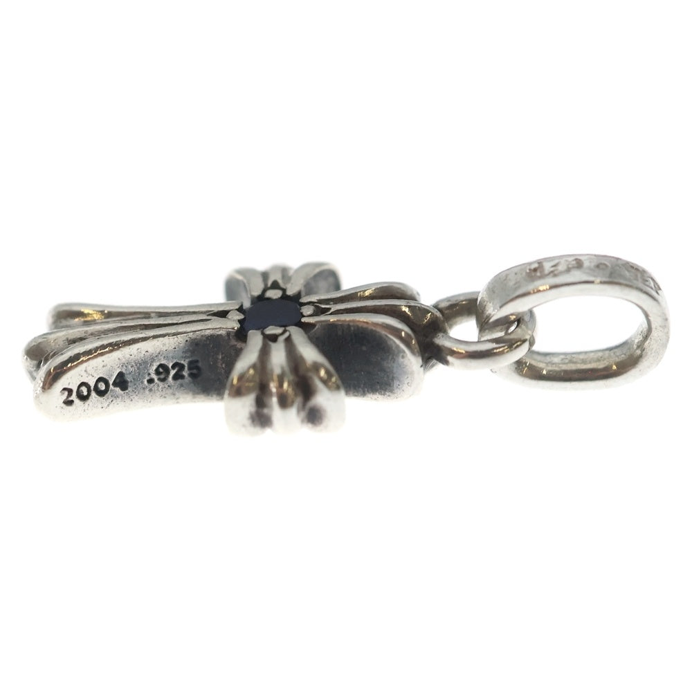 CHROME HEARTS(クロムハーツ) CRS BBYFAT SAP ベイビーファットクロス 両面1サファイア ペンダントトップ シルバー