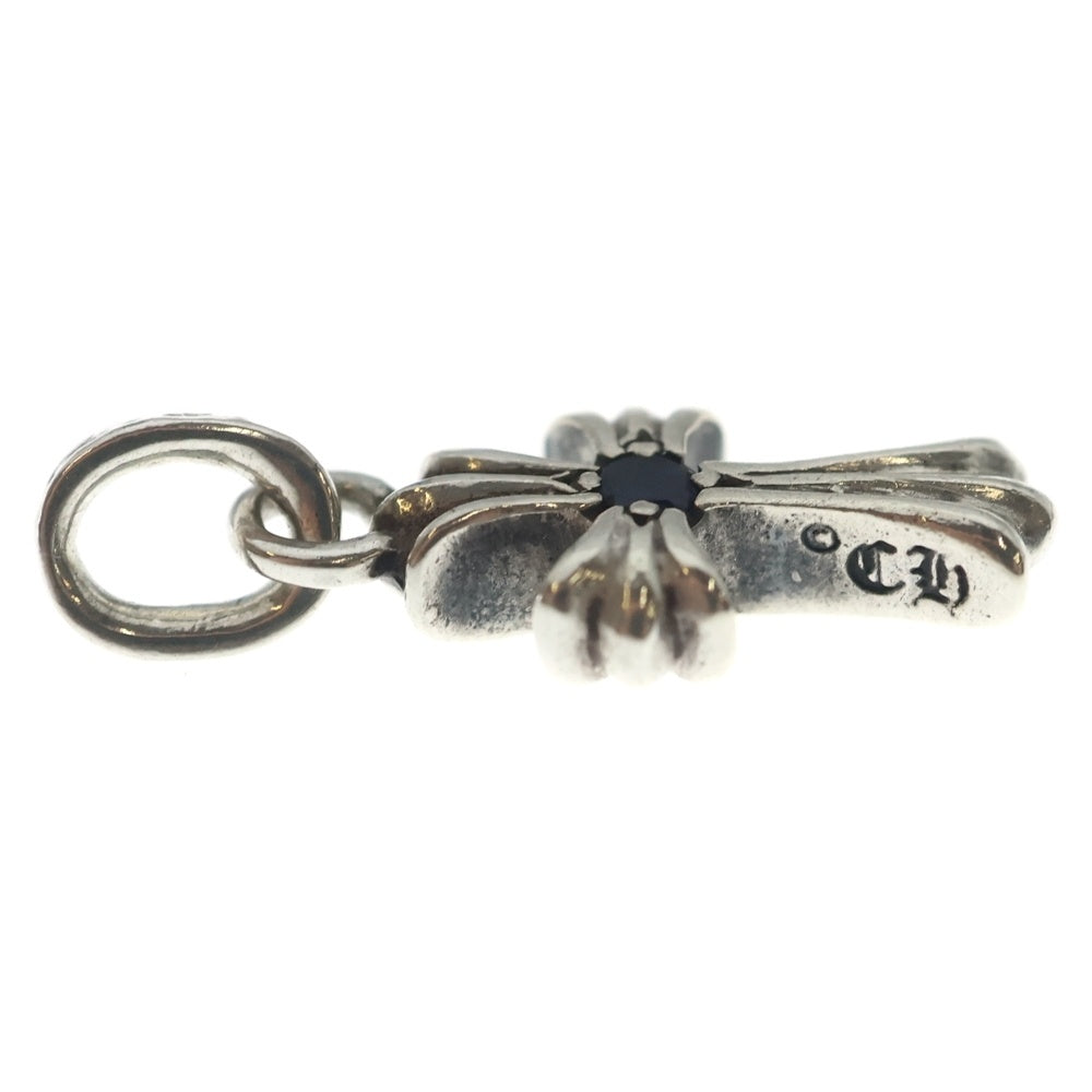 CHROME HEARTS(クロムハーツ) CRS BBYFAT SAP ベイビーファットクロス 両面1サファイア ペンダントトップ シルバー