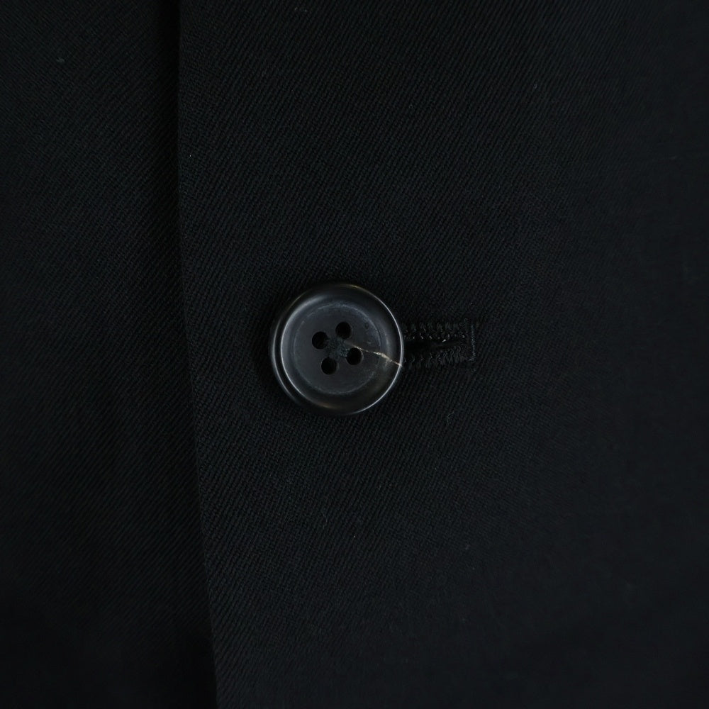 Yohji Yamamoto POUR HOMME(ヨウジヤマモト プールオム) Wool Gabardine Stand Collar Vest ウールジレベスト ブラック HP-V06-100