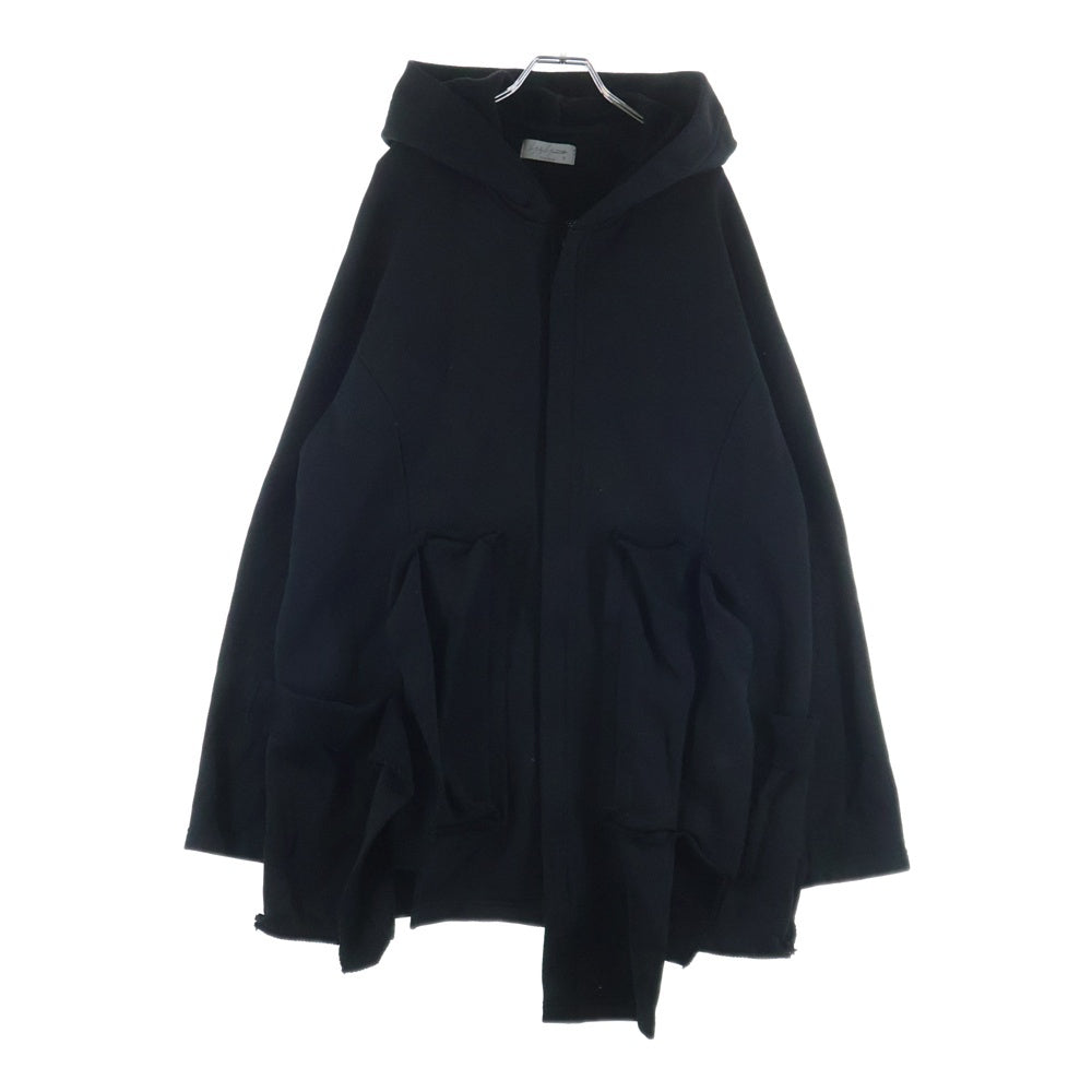 Yohji Yamamoto POUR HOMME(ヨウジヤマモト プールオム) 再構築 オーバー ジップパーカー ブラック HP-T36-083