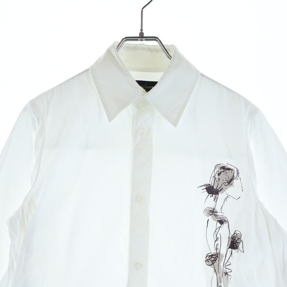 Yohji Yamamoto(ヨウジヤマモト) Collections フロントプリント シャツ ホワイト FG-B60-022