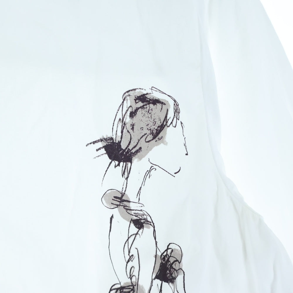 Yohji Yamamoto(ヨウジヤマモト) Collections フロントプリント シャツ ホワイト FG-B60-022