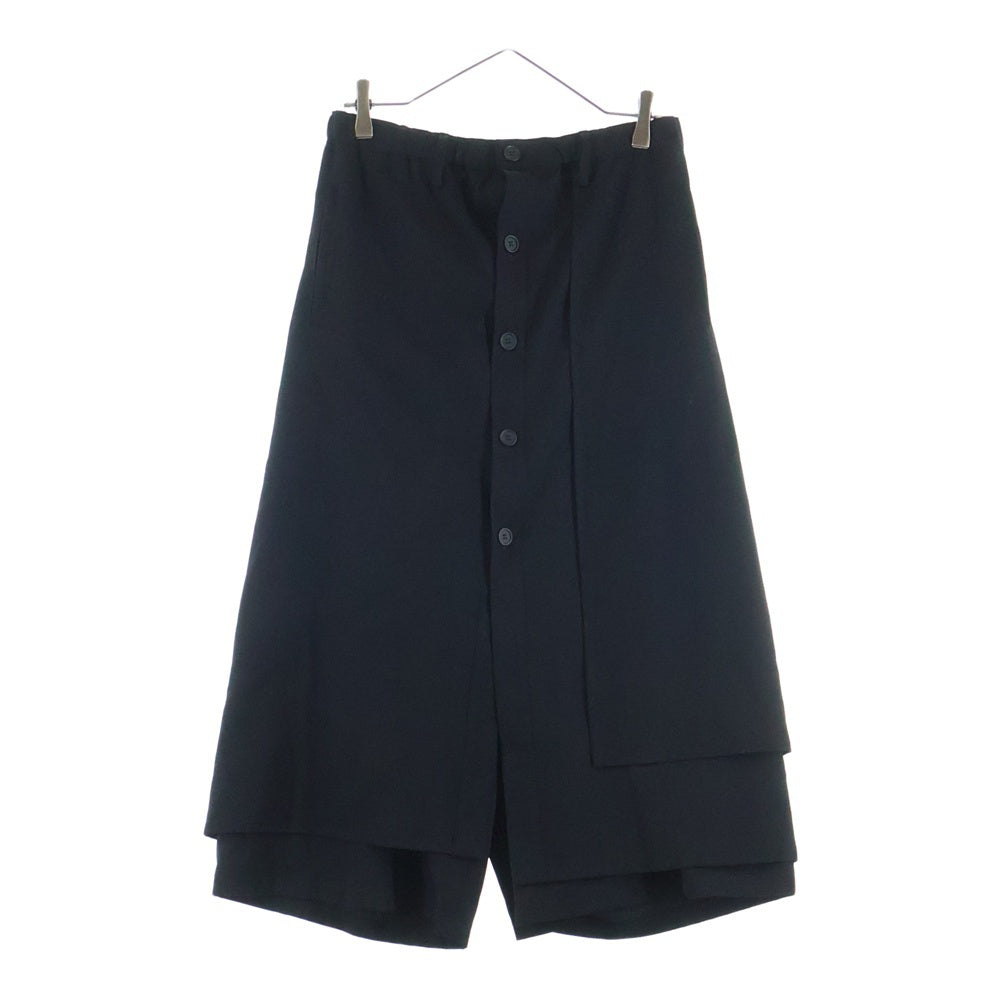 Yohji Yamamoto(ヨウジヤマモト) フロントボタン ワイドスラックス ブラック FO-P11-100