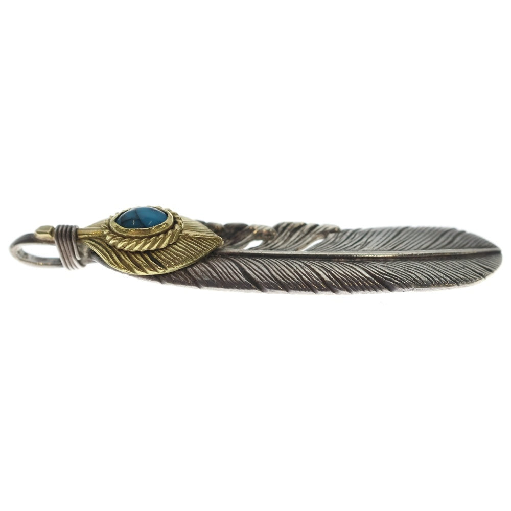 TADY & KING(タディアンドキング) ハートK18フェザー金縄ターコイズ 右向き Lフェザー シルバー/ゴールド