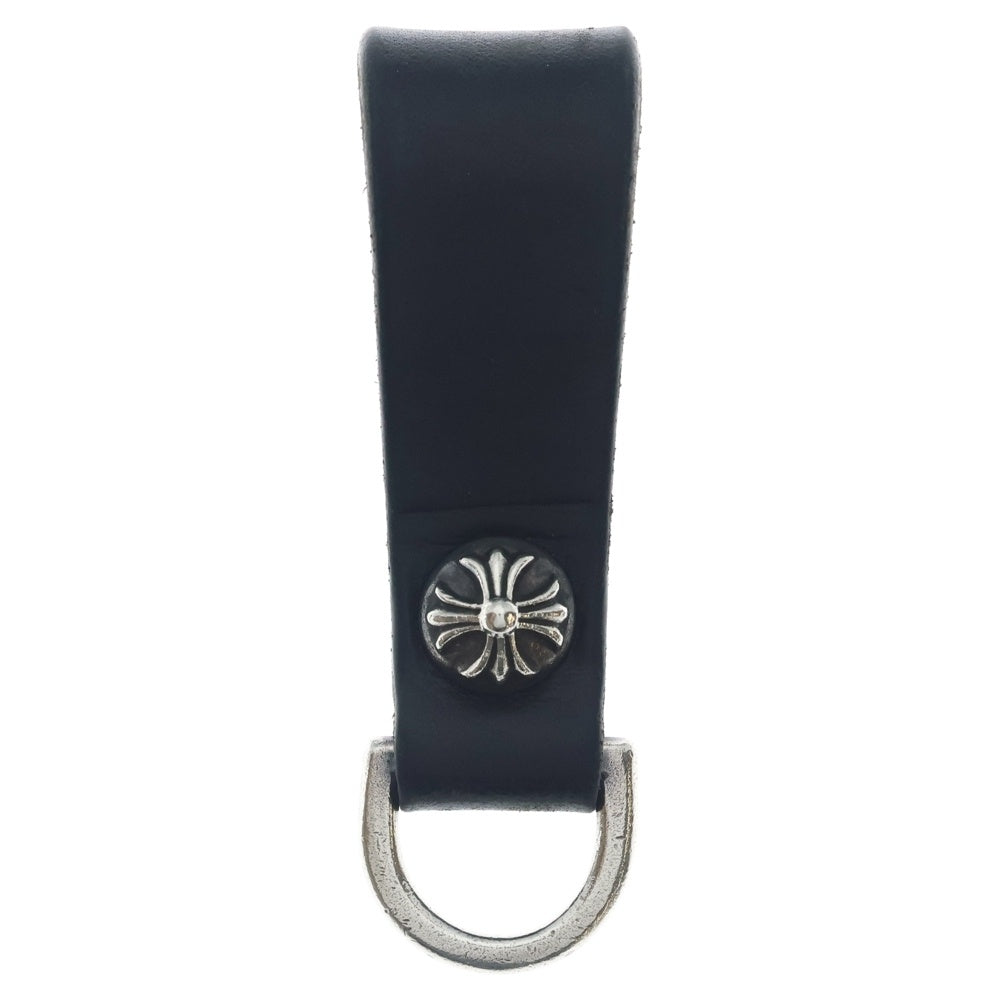 CHROME HEARTS(クロムハーツ) BELT LOOP D RING Dリング クロスボールベルトループ ブラック/シルバー BCA415