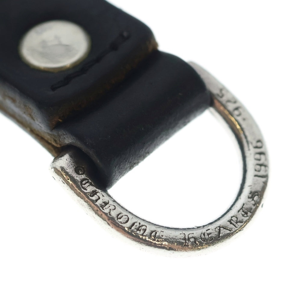 CHROME HEARTS(クロムハーツ) BELT LOOP D RING Dリング クロスボールベルトループ ブラック/シルバー BCA415