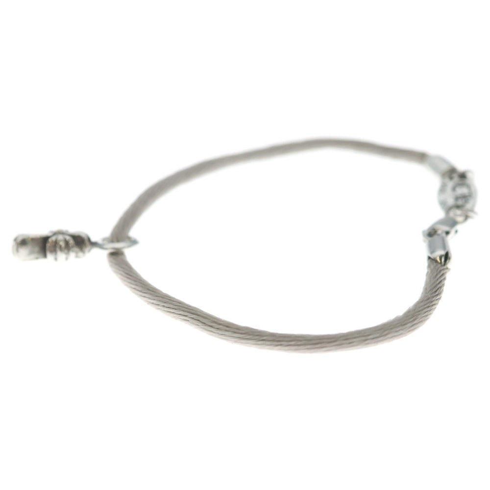 CHROME HEARTS(クロムハーツ) KZ BRACELET HRT KZ ケーゼット CHスタック シルクブレスレット ホワイト/シルバー