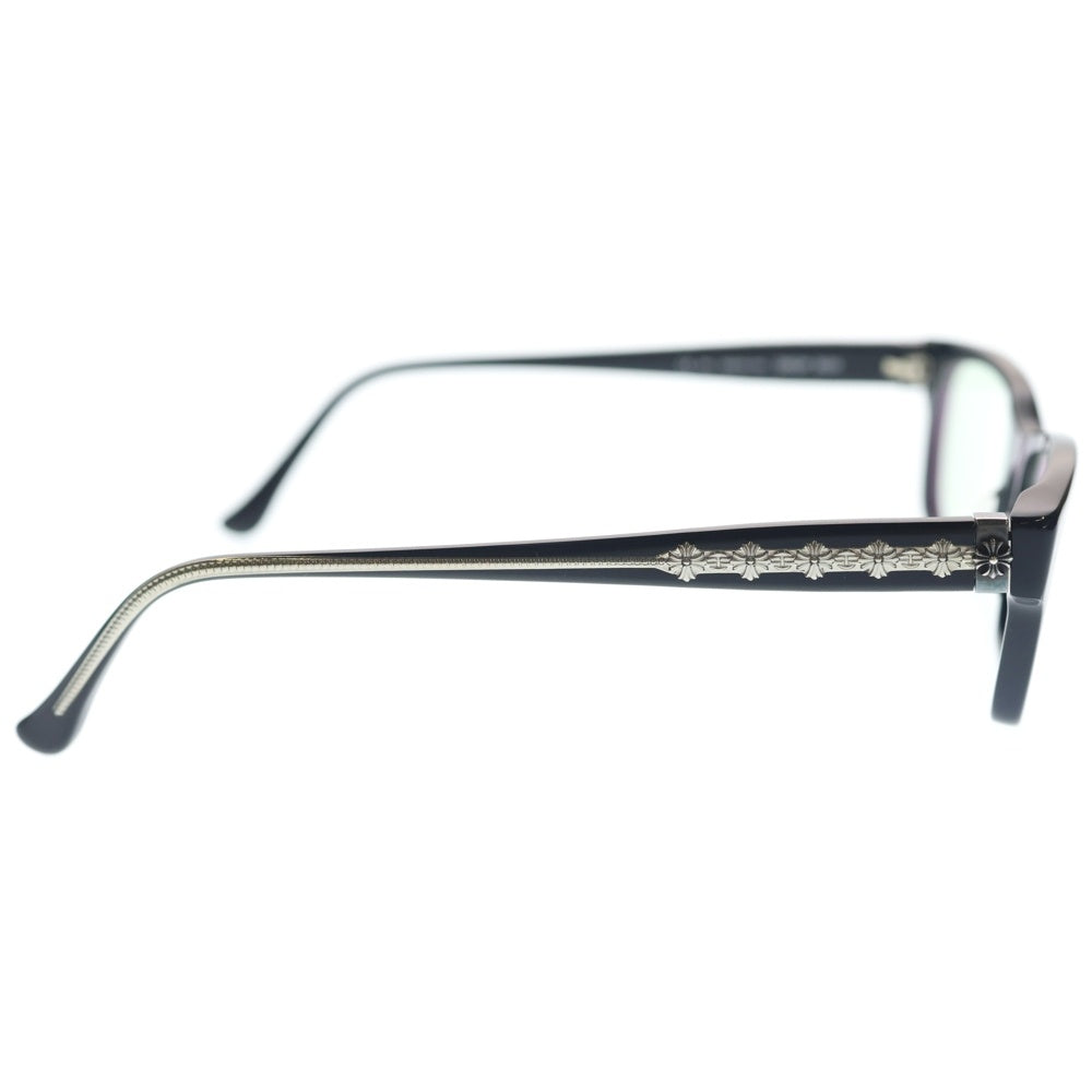 CHROME HEARTS(クロムハーツ) DROP BOX ドロップボックス CHプラステンプル ウェリントンフレーム メガネ サングラス メガネ 眼鏡 ブラック/シルバー