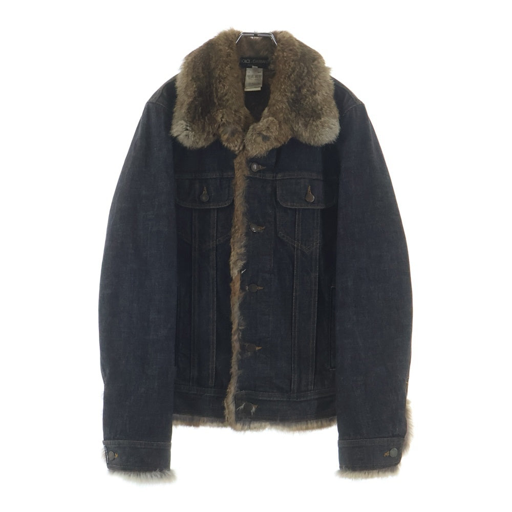 DOLCE & GABBANA(ドルチェアンドガッバーナ) 02AW ラパンファー デニム ジャケット SP06 9305 インディゴ