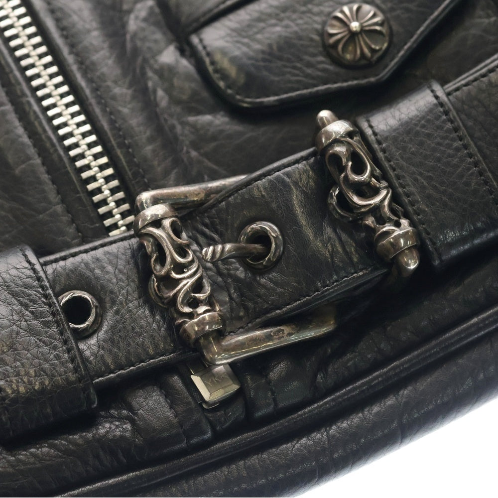 CHROME HEARTS(クロムハーツ) JJ DEAN SMALL JJディーン スモール レザーライダースハンドバッグ ブラック レディース