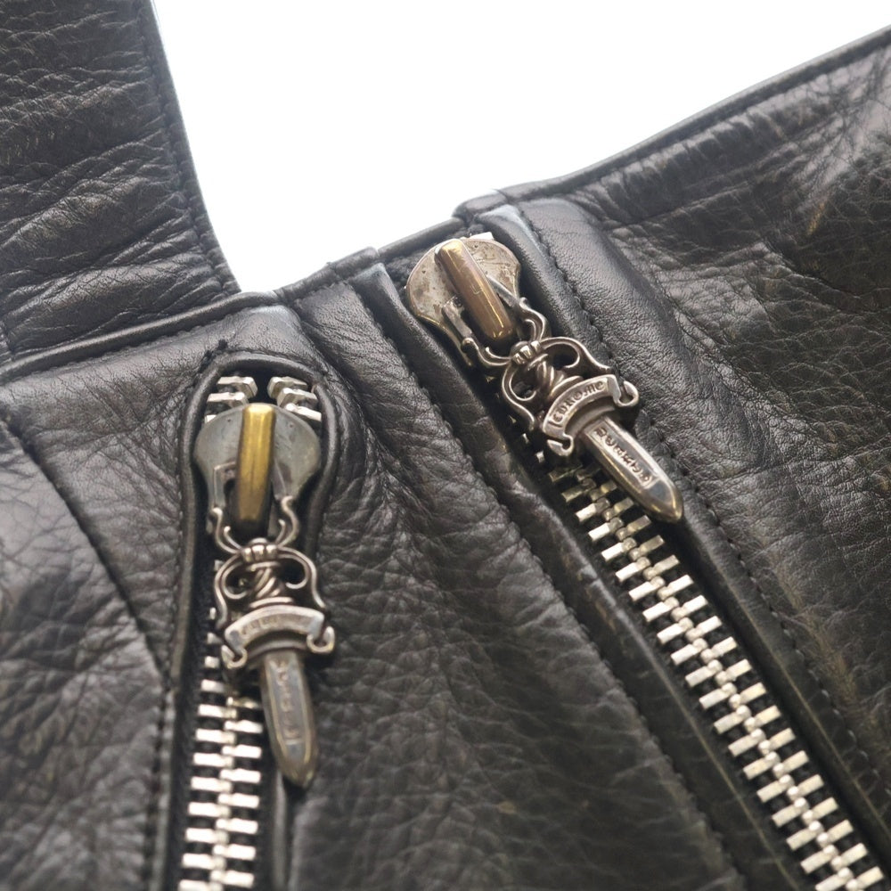 CHROME HEARTS(クロムハーツ) JJ DEAN SMALL JJディーン スモール レザーライダースハンドバッグ ブラック レディース