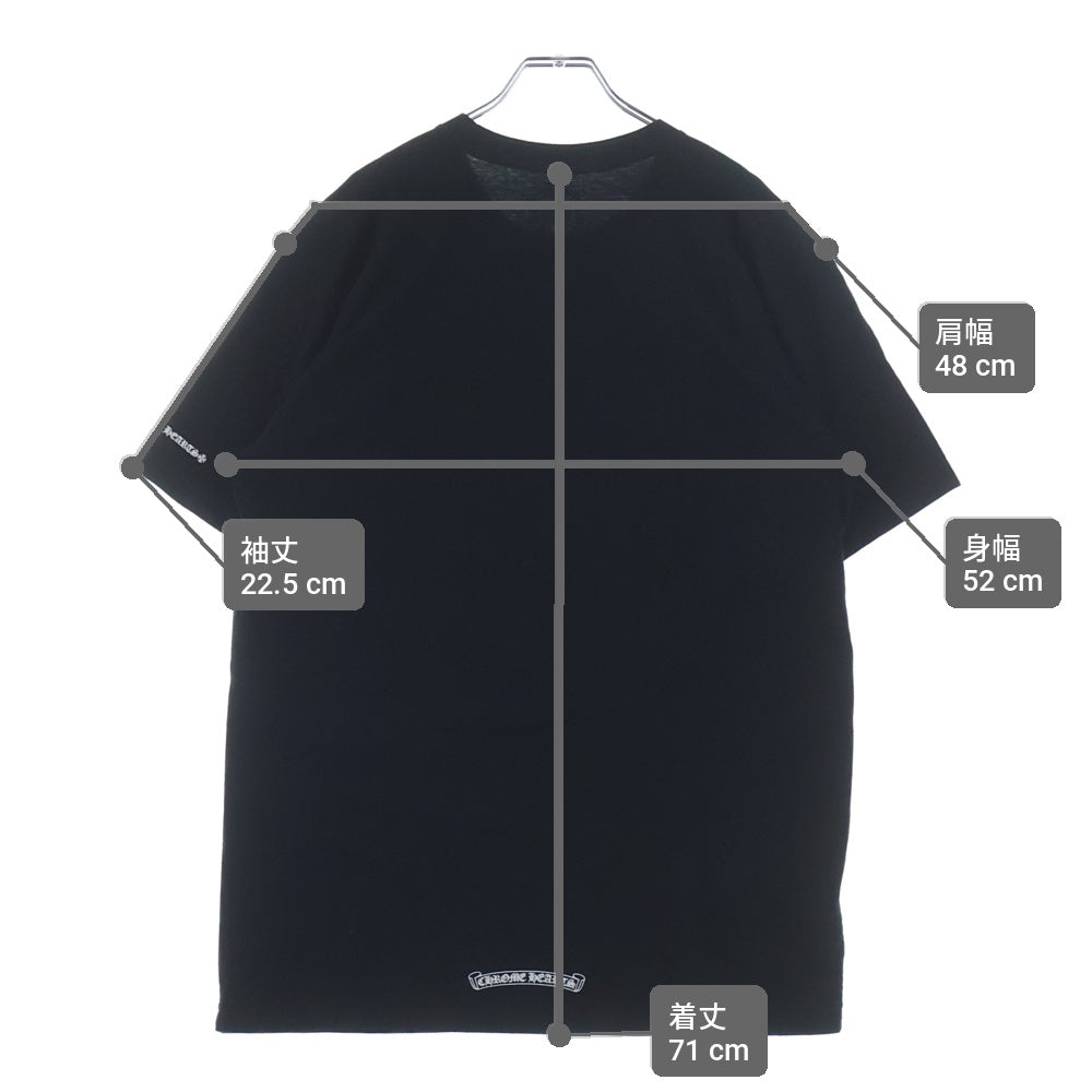 CHROME HEARTS(クロムハーツ) NECK LOGO TEE ネックロゴプリント半袖Tシャツ ブラック