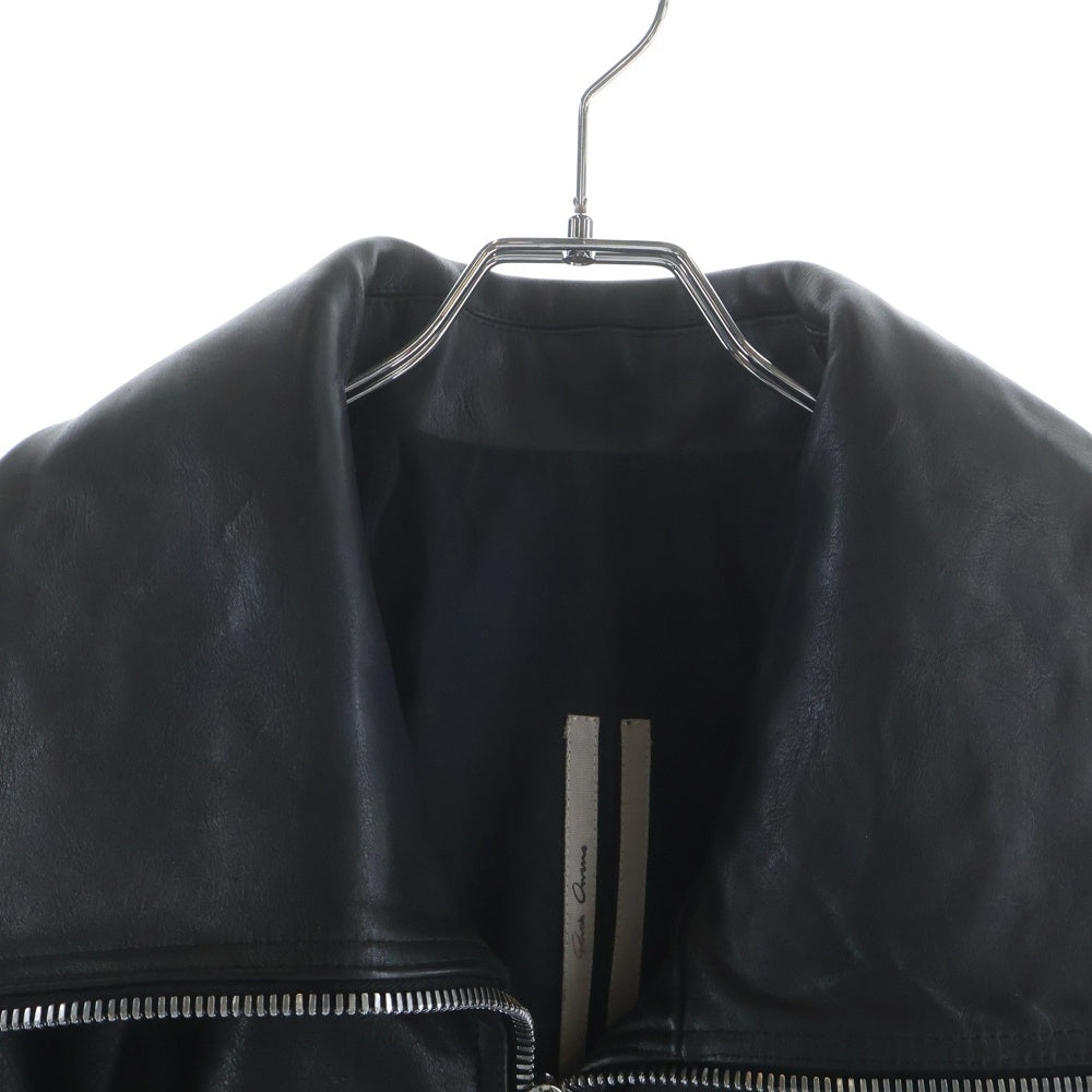 Rick Owens(リックオウエンス) Dracucollar Jacket クロップド レザージャケット ブラック RR02E1705-LOO