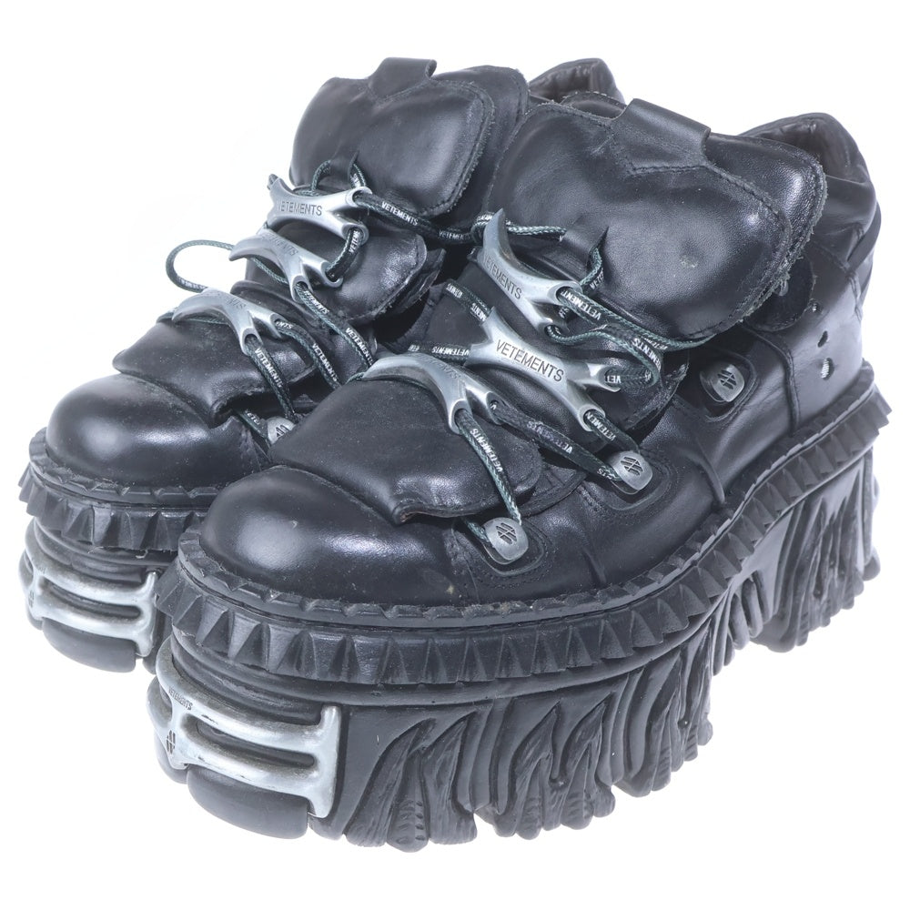 NEW ROCK(ニューロック) ×VETEMENTS プラットフォーム スニーカー ブラック