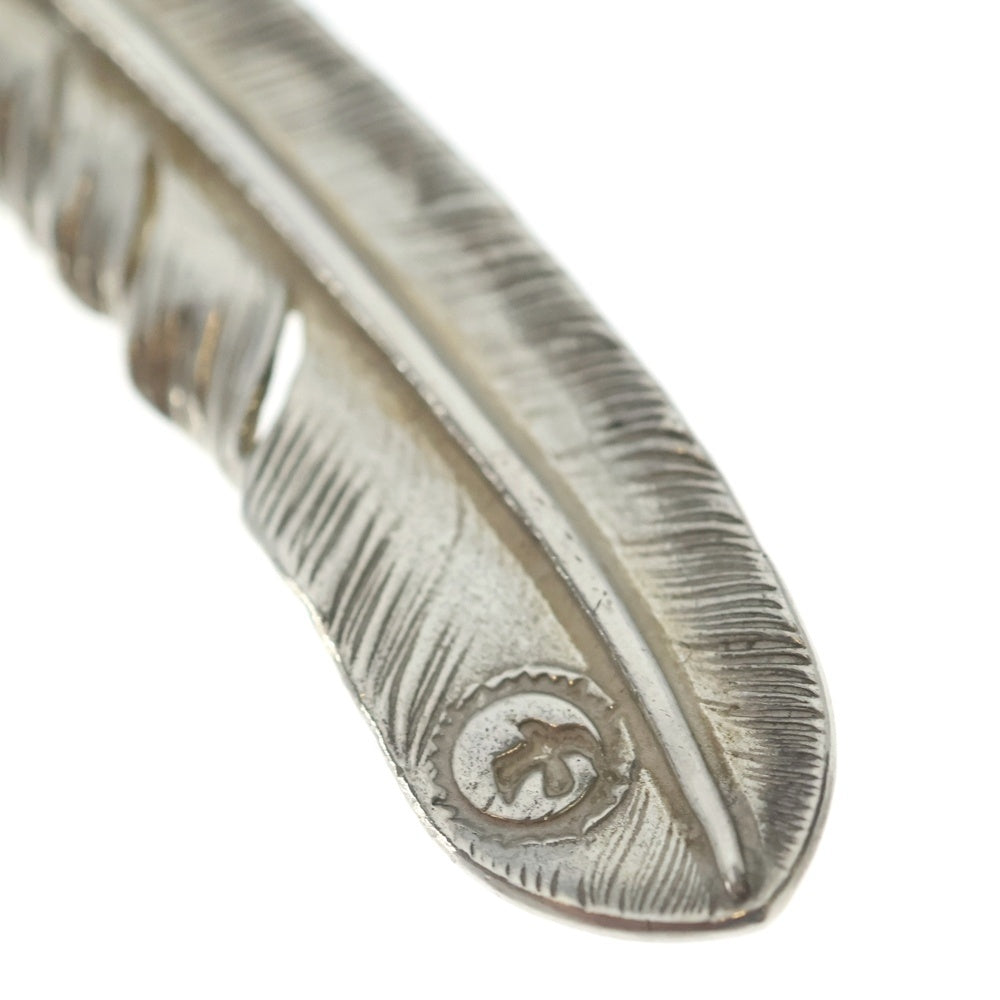 goro's(ゴローズ) 【現行】上金金縄ターコイズ特大フェザー 左向き ペンダントトップ シルバー/ゴールド BGA012