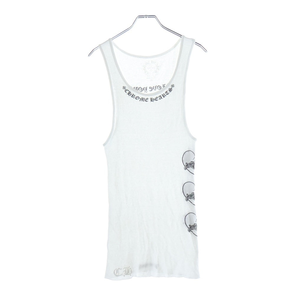 CHROME HEARTS(クロムハーツ) Viny Heart Love You Neck Logo Tank Top プリント タンクトップ ホワイト