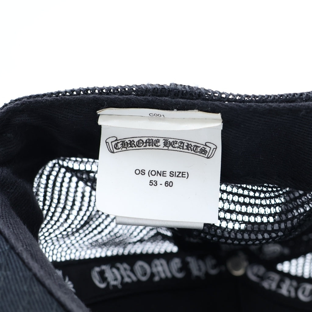 CHROME HEARTS(クロムハーツ) TRUCKER CAP トラッカーキャップ CHプラスパッチ クロスボール付 メッシュキャップ 帽子 ブラック