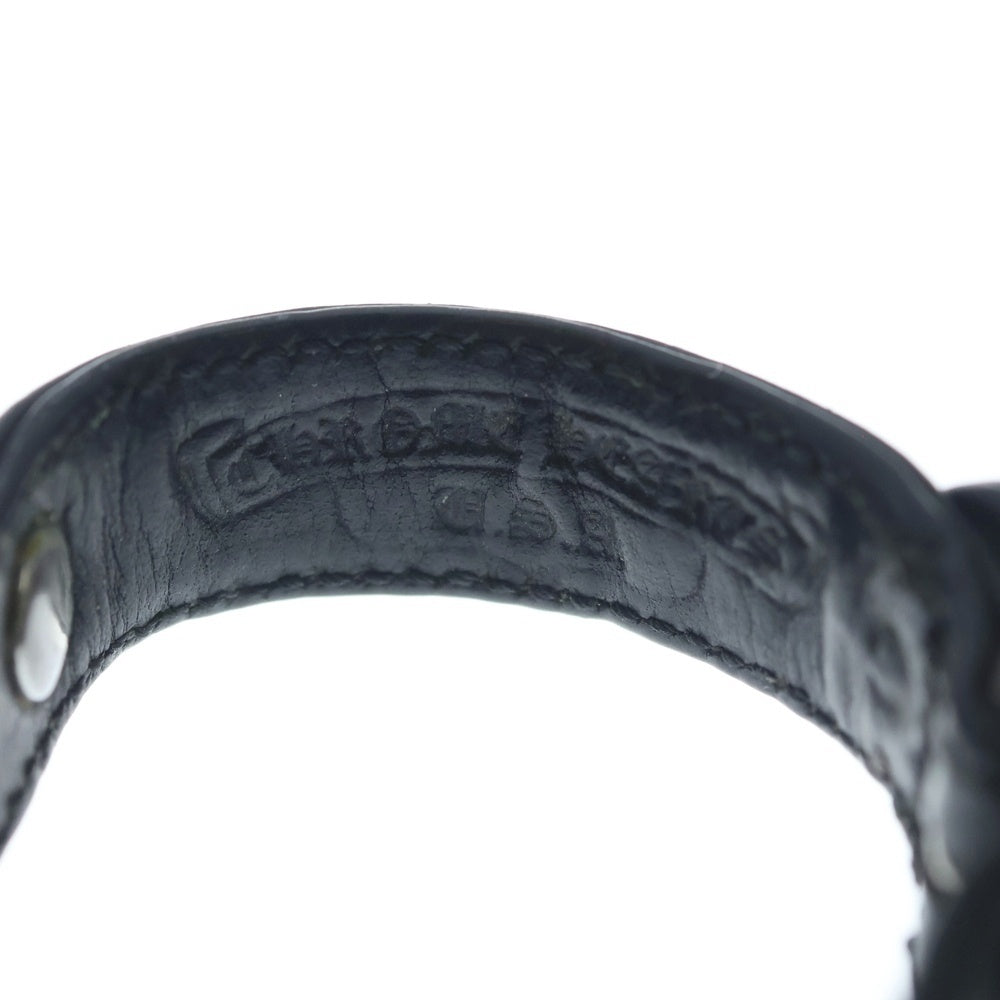 CHROME HEARTS(クロムハーツ) GUNSLINGER ガンスリンガータイニーCHクロス レザーブレスレット ブラック