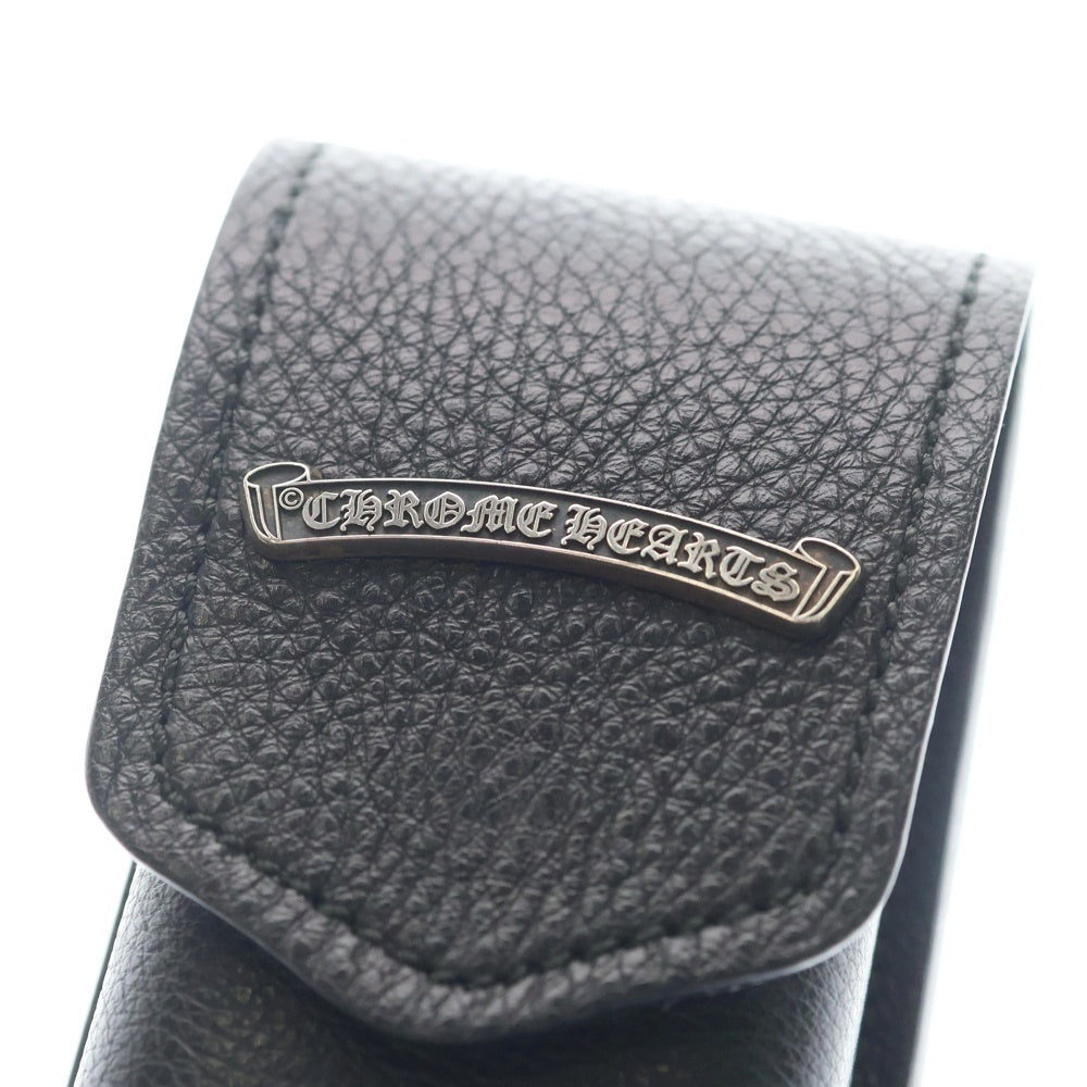 CHROME HEARTS(クロムハーツ) スクロールラベル アイウェアケース 眼鏡ケース ブラック/シルバー