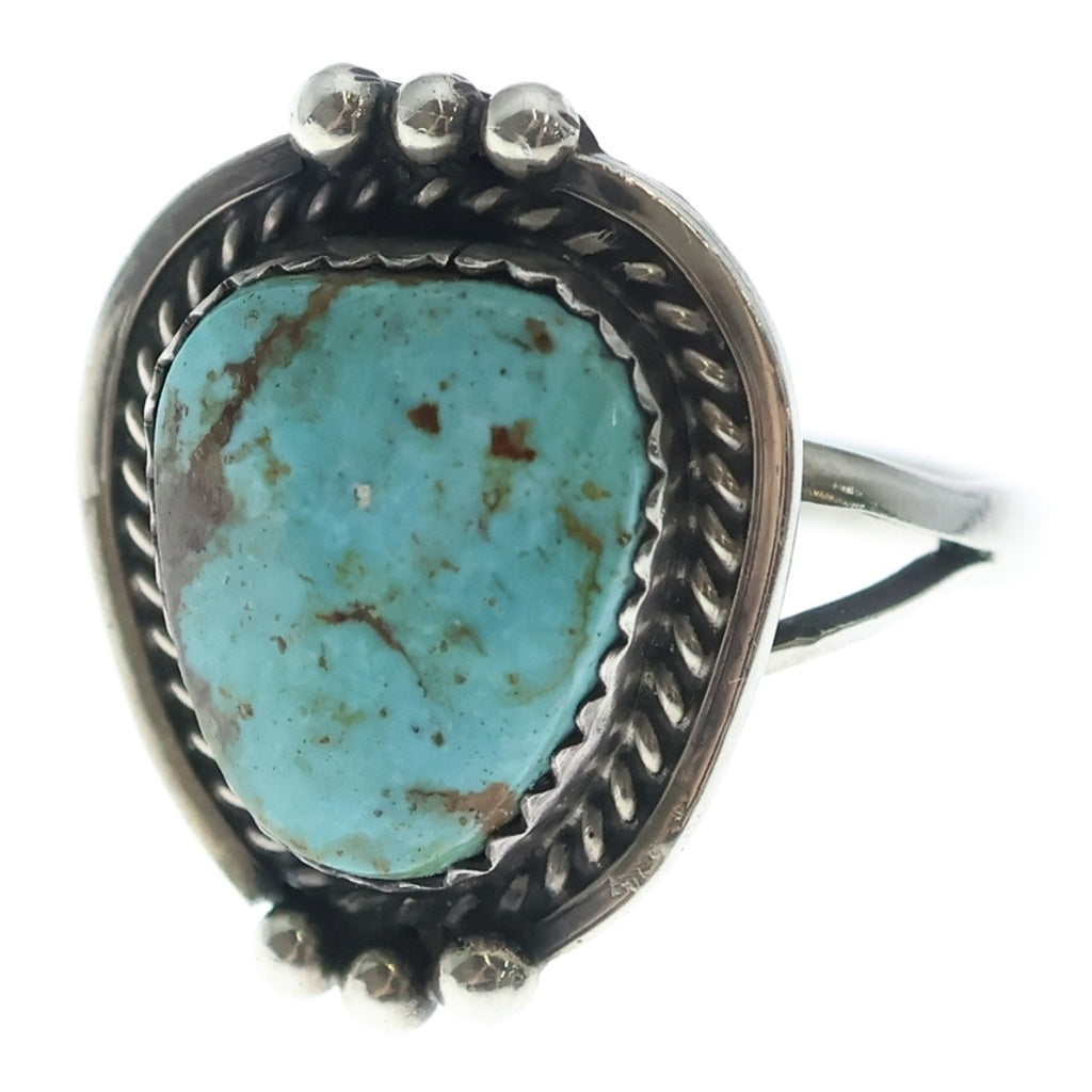 INDIAN JEWELRY(インディアンジュエリー) Arnold Goodluck アーノルドグッドラック作 ターコイズリング シルバー