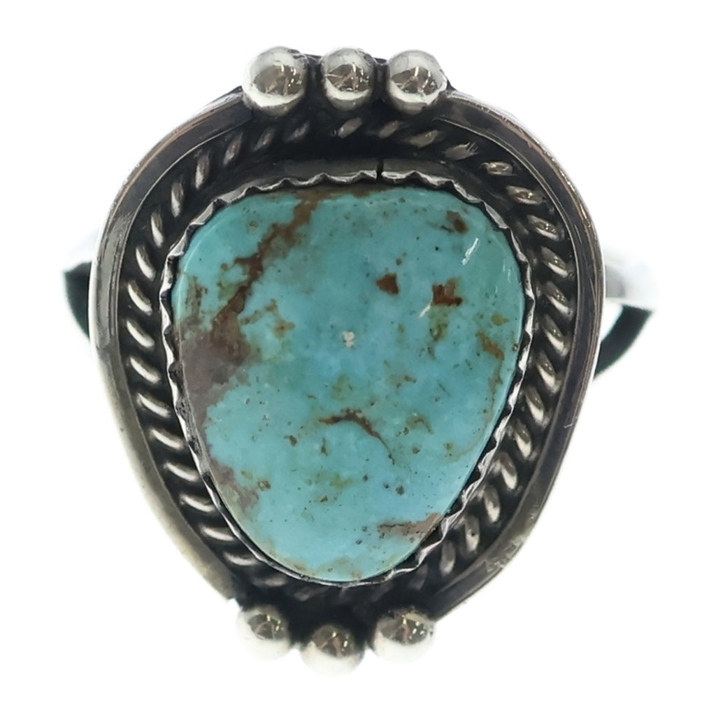 INDIAN JEWELRY(インディアンジュエリー) Arnold Goodluck アーノルドグッドラック作 ターコイズリング シルバー