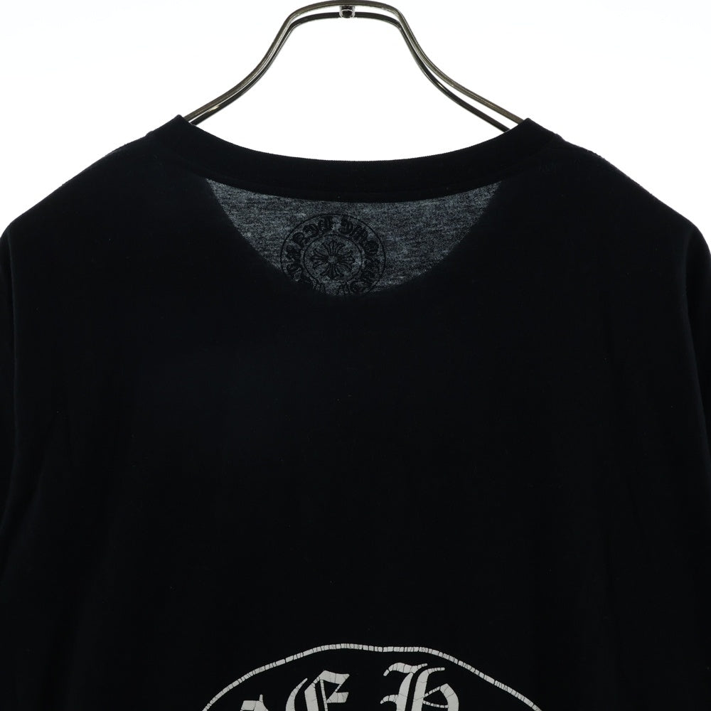 CHROME HEARTS(クロムハーツ) FLRL CRS HORSESHOE L/S フローラルクロス ホースシュー 長袖Tシャツ ブラック