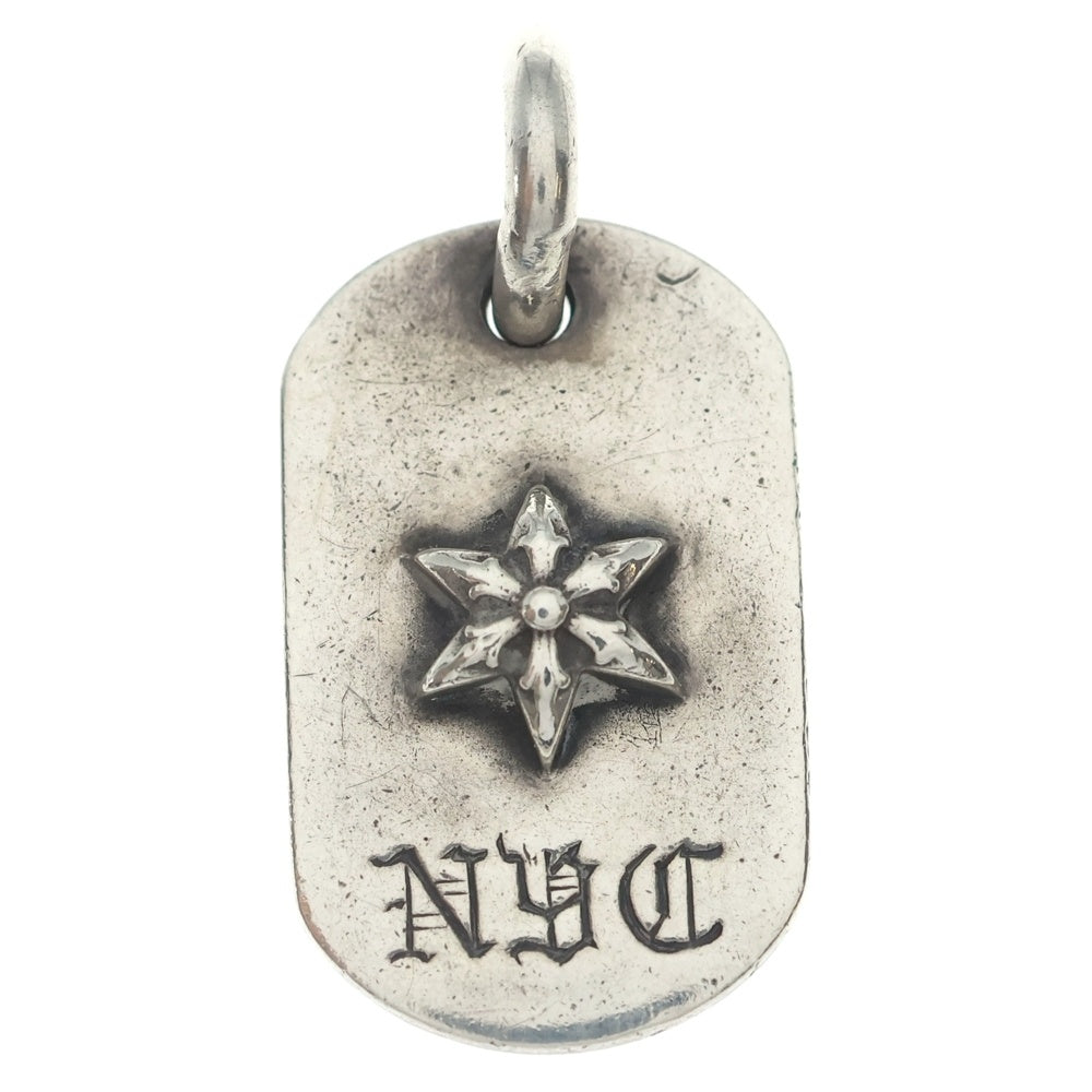 CHROME HEARTS(クロムハーツ) RAISED STAR DOGTAG NYC限定 レイズドスター ドッグタグ ペンダントトップ シルバー