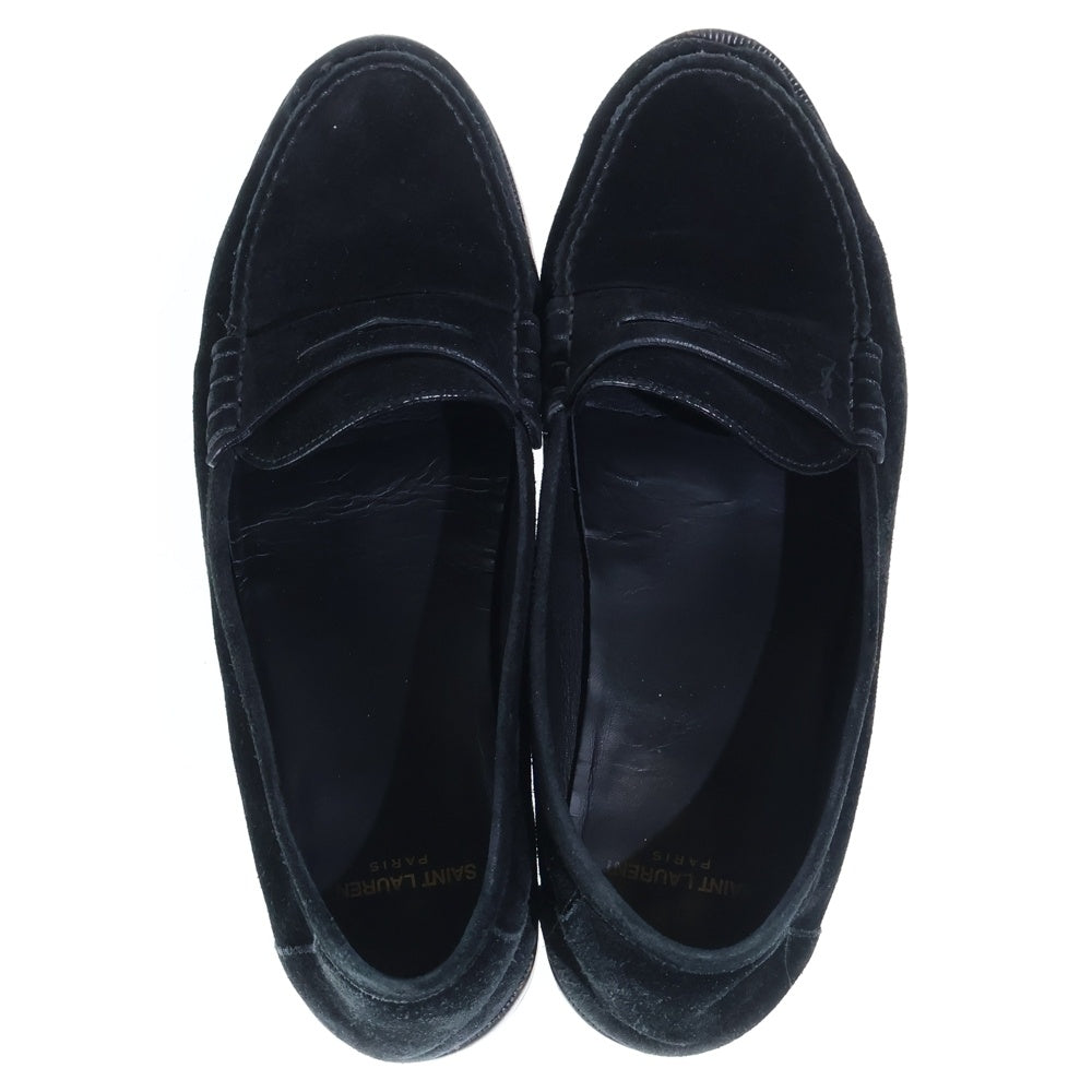 SAINT LAURENT PARIS(サンローランパリ) スウェード ローファー ブラック