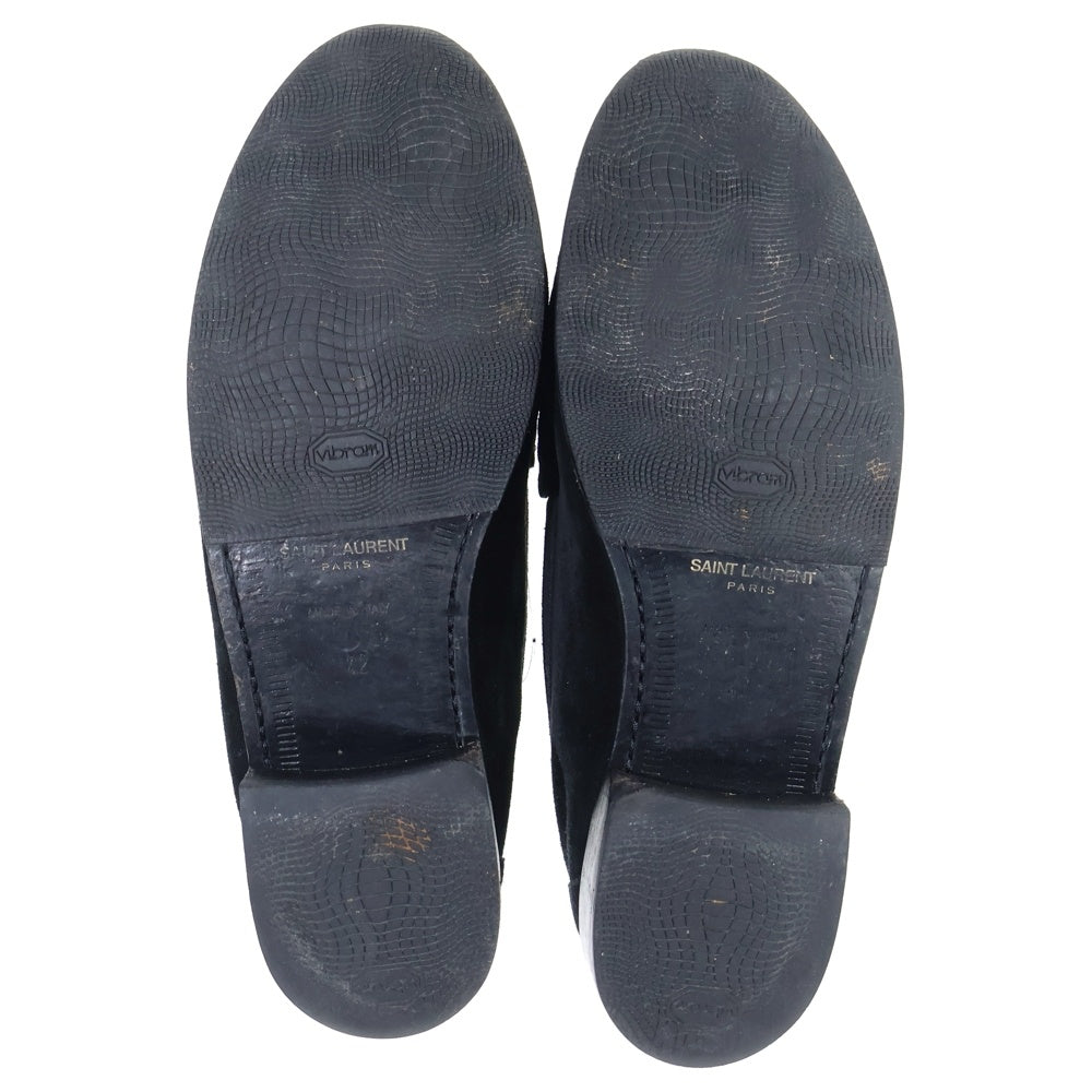 SAINT LAURENT PARIS(サンローランパリ) スウェード ローファー ブラック