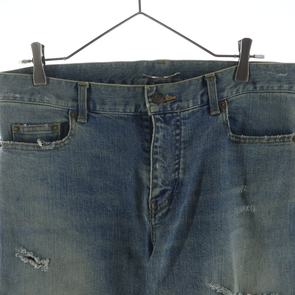 SAINT LAURENT PARIS(サンローランパリ) ダメージスキニーデニムパンツ インディゴ 391659 Y915I