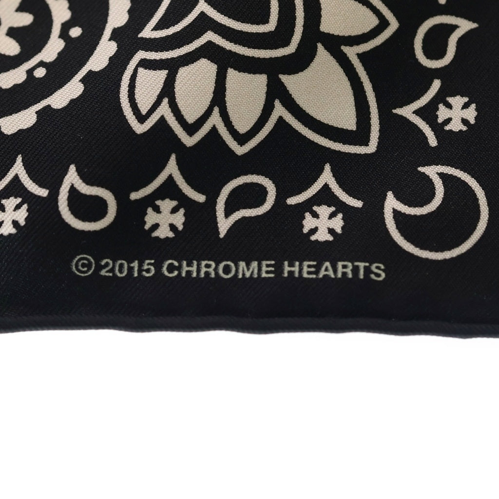 CHROME HEARTS(クロムハーツ) ペイズリー柄 スカーフシルクスカーフ ブラック