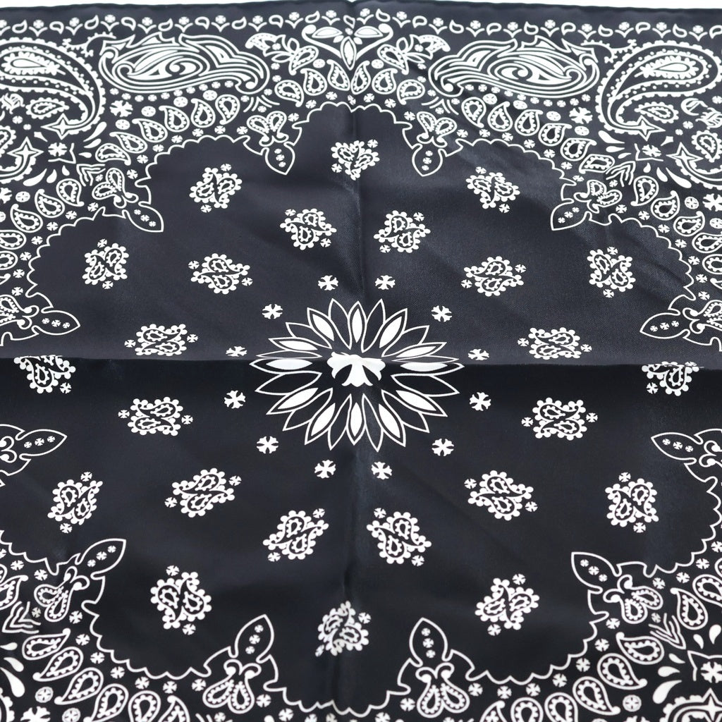 CHROME HEARTS(クロムハーツ) ペイズリー柄 スカーフシルクスカーフ ブラック