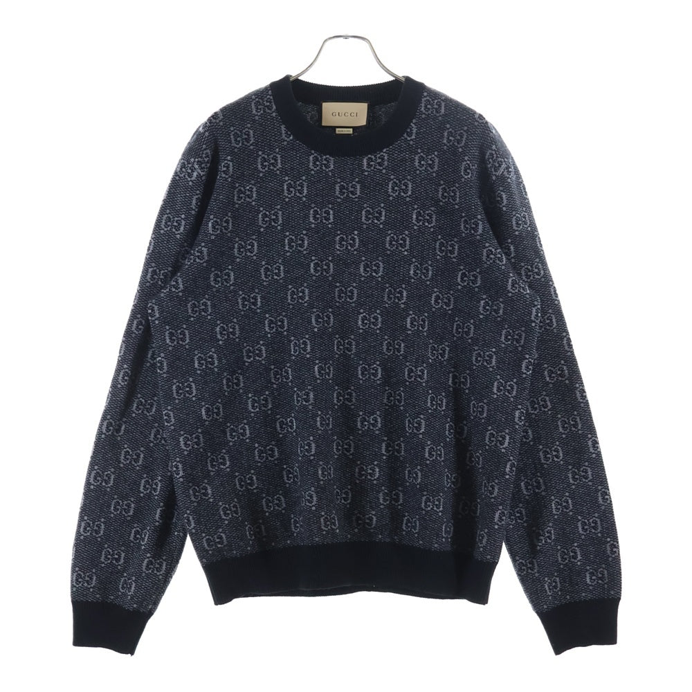 GUCCI(グッチ) GGウールジャカードセーター ニット ブラック 761549 XKDK5