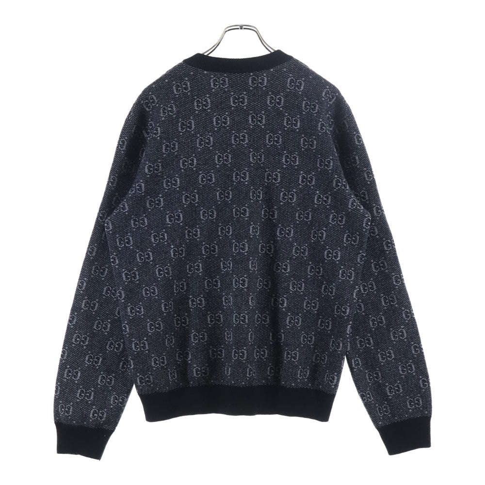 GUCCI(グッチ) GGウールジャカードセーター ニット ブラック 761549 XKDK5