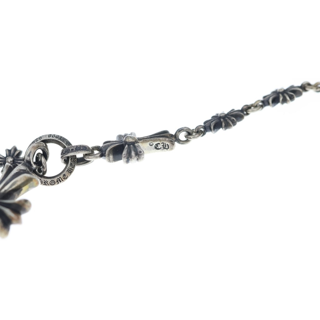 CHROME HEARTS(クロムハーツ) CHKE CHN TNYE W CH CRS タイニーE チョークチェーン ロザリオ ネックレス シルバー BCA226