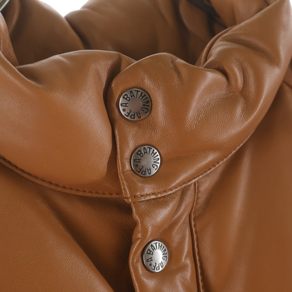 A BATHING APE(アベイシングエイプ) SHEEPSKIN LEATHER DOWN JACKET
