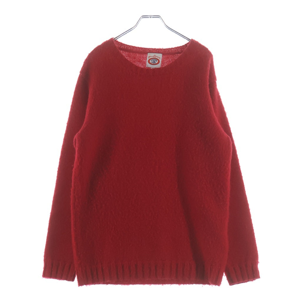 A BATHING APE(アベイシングエイプ) CREW NECK KNIT SWEATER クール ネックニットセーター レッド