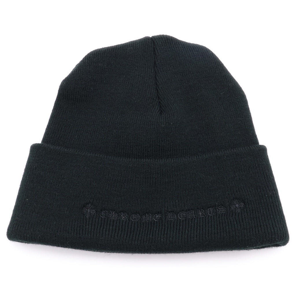 CHROME HEARTS(クロムハーツ) CH Logo Embroidery Acrylic Beanie CHロゴ刺繍ビーニー ニット帽 ブラック