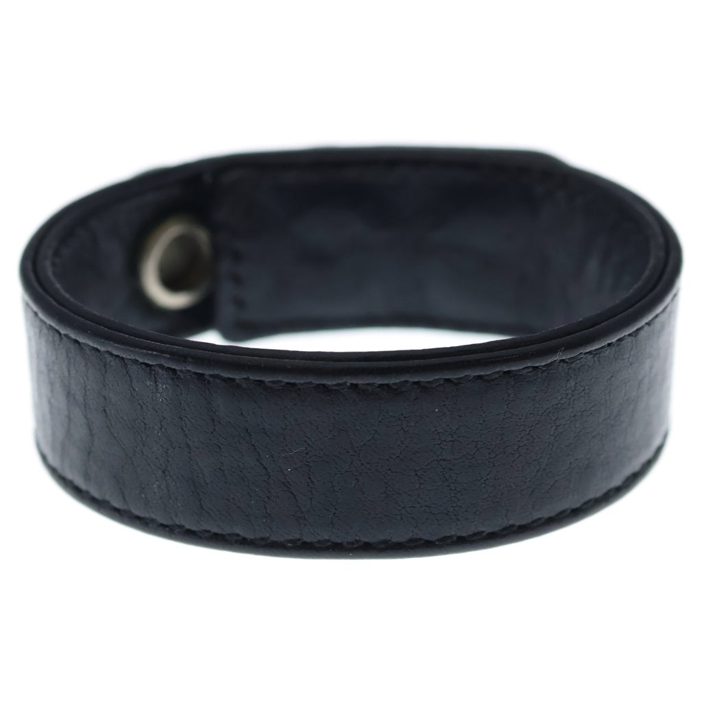 CHROME HEARTS(クロムハーツ) 3BTN 2SNP L&T リップアンドタン 3ボタン2スナップ レザーブレスレット ブラック/シルバー
