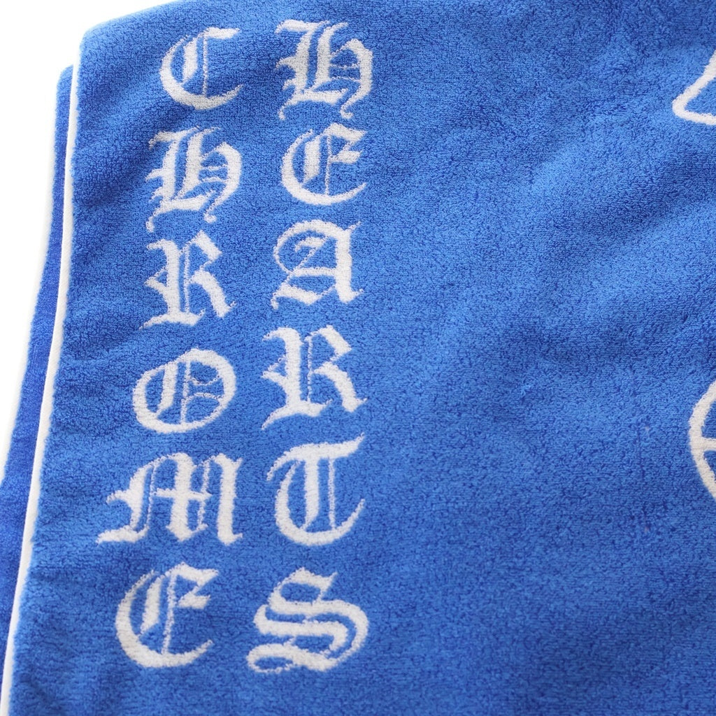 CHROME HEARTS(クロムハーツ) BEACH TOWEL ロゴ総柄ビーチタオル ブルー