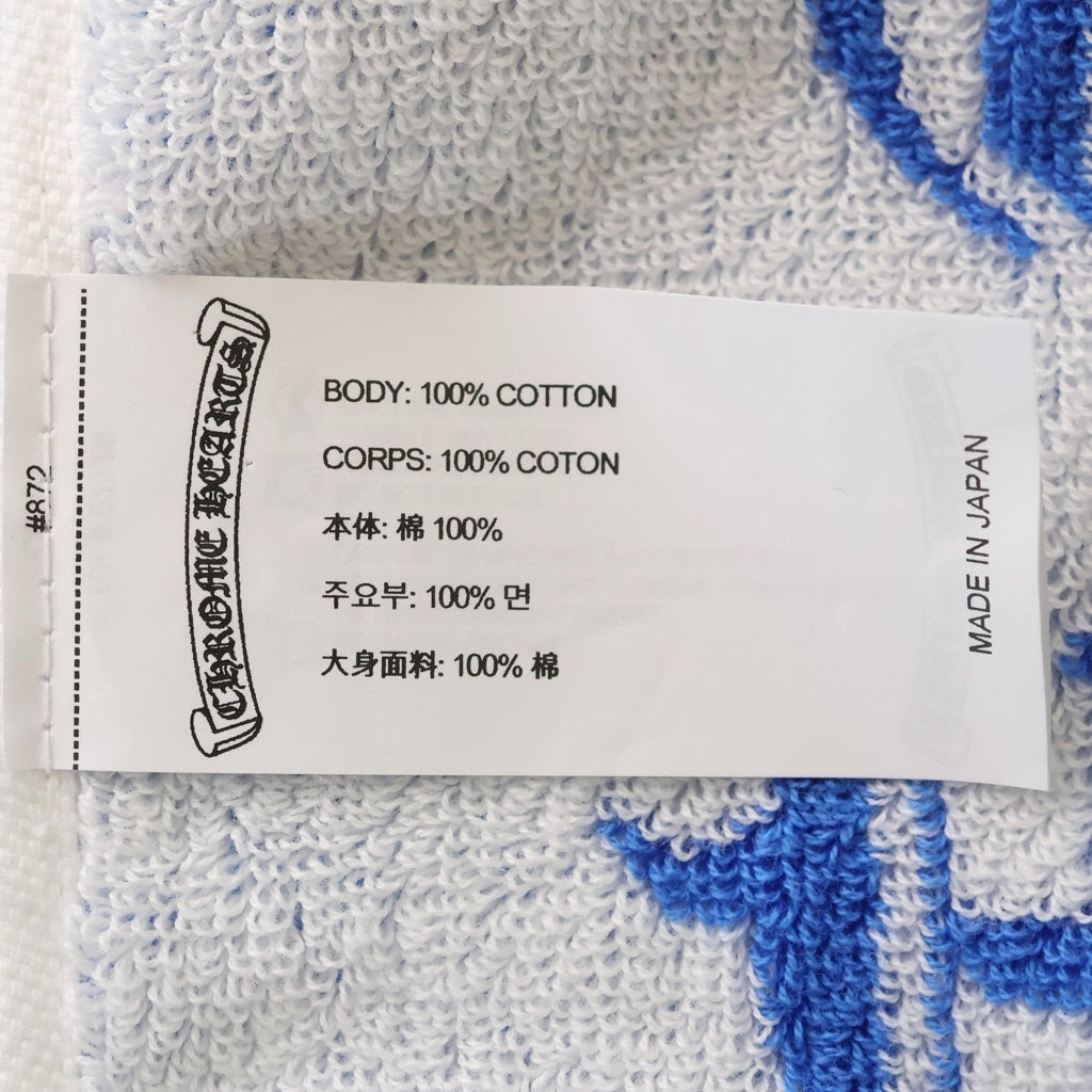 CHROME HEARTS(クロムハーツ) BEACH TOWEL ロゴ総柄ビーチタオル ブルー