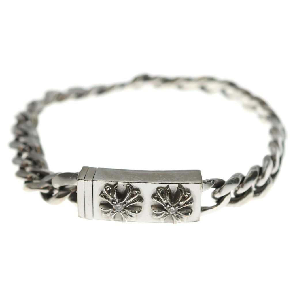 CHROME HEARTS(クロムハーツ) 18KWG ID MINI CHX DIA CHX ミニID ダイヤ ブレスレット ホワイトゴールド