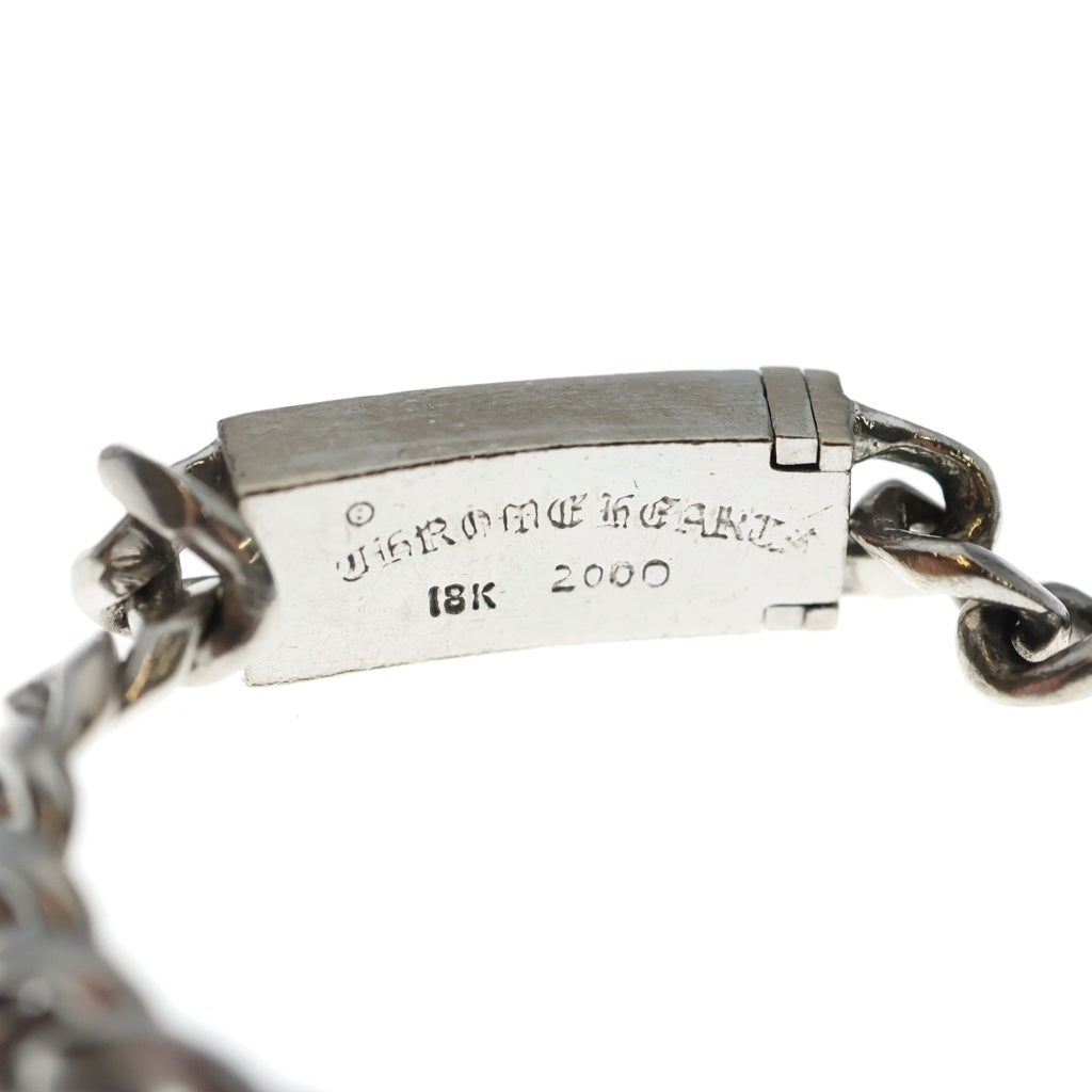 CHROME HEARTS(クロムハーツ) 18KWG ID MINI CHX DIA CHX ミニID ダイヤ ブレスレット ホワイトゴールド