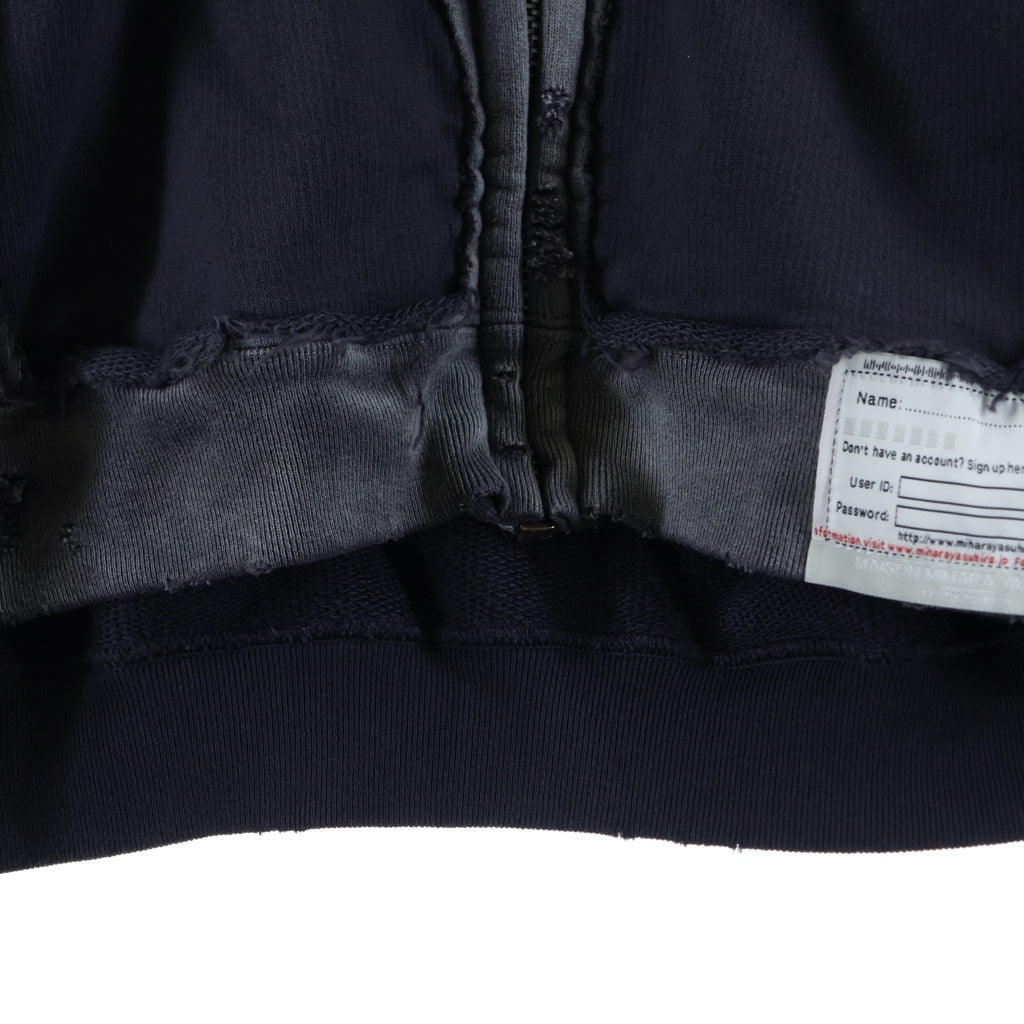 MAISON MIHARAYASUHIRO(メゾンミハラヤスヒロ) 25AW SUN FADED PARKA サン フェイディッド ジップアップパーカー ブラック