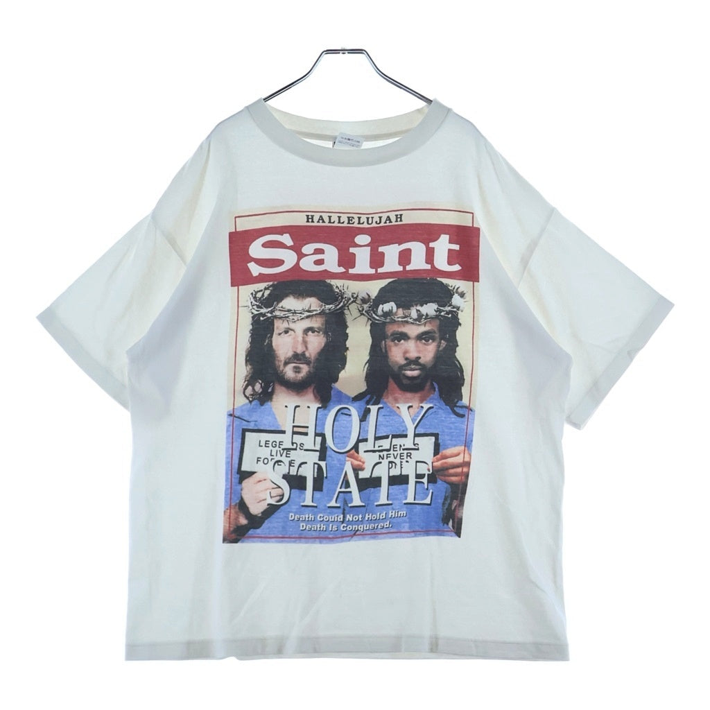 SAINT MICHAEL(セントマイケル) HOLY STATE TEEプリントTシャツ 半袖カットソー ホワイト SM-S22-0000-062